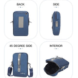 Large Capacity Men Shoulder Bag Grey - 45-Degree Angle