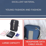 Large Capacity Men Shoulder Bag Grey - Rear View