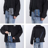 Large Capacity Men Shoulder Bag Grey - Low Angle