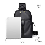 2023 Large Capacity Waterproof Crossbody Chest Bag For Cycling & Sports - Blue - Side View