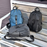 2023 Large Capacity Waterproof Crossbody Chest Bag For Cycling & Sports - Blue - Top-Down View