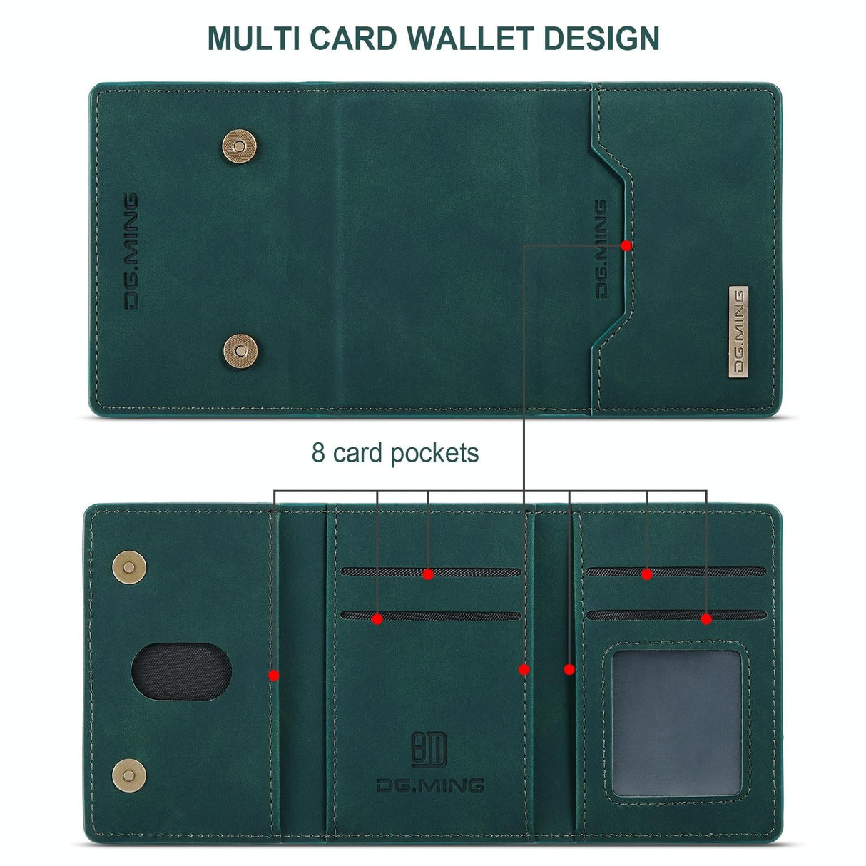 3 Fold Card Bag For Dg.Ming M2 Series Compact & Stylish - Coffee