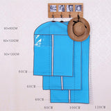 Blue Garment Suit Coat Dust Cover for Wardrobe Storage - Close-Up Angle