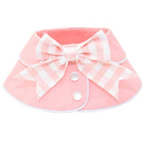 Pet Accessories Dog Small Shawl Bib Saliva Towel Triangle Scarf - Size S - Light Yellow - Front View