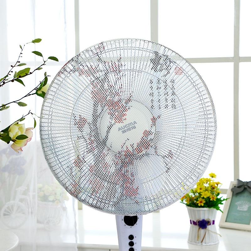 Electric Fan Safety Net Cover - Anti-pinch Dustproof - Peony