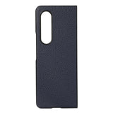 For Samsung Galaxy Z Fold4 5G Litchi Texture Case - Two Tone - Blue - Extra Image