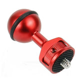 Universal 2.5cm Ball Head Clip for Action and Underwater Cameras - Titanium - Front View