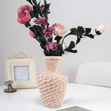 Versatile Plastic Vase for Fresh and Dried Floral Arrangements - Blue - Front View