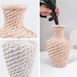 Versatile Plastic Vase for Fresh and Dried Floral Arrangements - Blue - Top-Down View