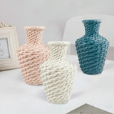 Versatile Plastic Vase for Fresh and Dried Floral Arrangements - Blue - Extra Image