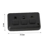 3-piece Portable Golf Groove Cleaning Brush - Black - Top-Down View