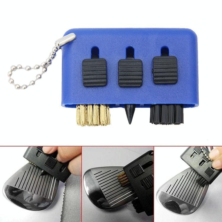 3-piece Portable Golf Groove Cleaning Brush - Black