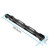 Aluminium Extension Arm for Action Cameras - 16.5cm - Black - Top-Down View