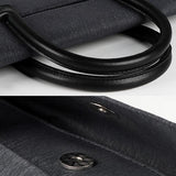 13.3 Inch Waterproof Laptop Case - Portable - Mysterious Black - Rear View