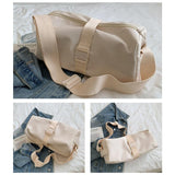 Travel & Fitness Crossbody Bag - Waterproof Nylon - Beige