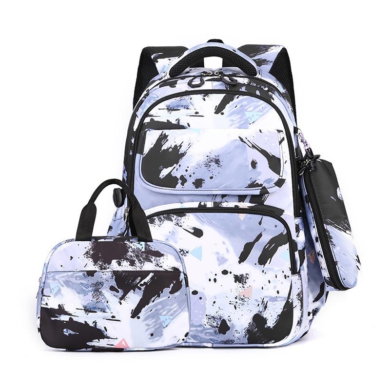 Backpack Set with Lunch Bag & Pencil Case for Kids - Black
