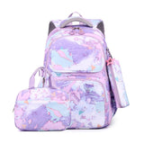 Backpack Set with Lunch Bag & Pencil Case for Kids - Black