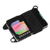 Rfid Metal Card Holder Compact Edc Wallet - Black Cloth Belt