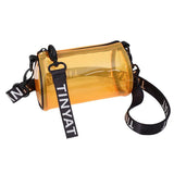 Transparent Pvc Mini Messenger Bag For Women - Orange