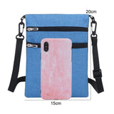 Waterproof Crossbody Cell Phone Pouch For Travel - Blue - Rear View
