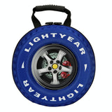 Kindergarten Shoulder Bag - Tire Shaped for Kids - Black - Front View