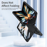 For Samsung Galaxy z Fold4 5G Full Coverage Phone Case with Hinge - Integrated Design - Gold - 45-Degree Angle