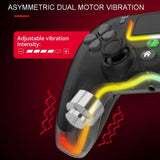 Wireless Bluetooth Grip for Ps4 with Dazzling Colour Light - White - Extra Image