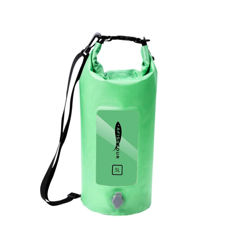 5L Waterproof Drifting Stream Bag Foldable Storage Bucket - Orange