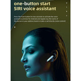 Business Style Bluetooth 5.0 Earphone with Fingerprint Touch - Blue - Low Angle