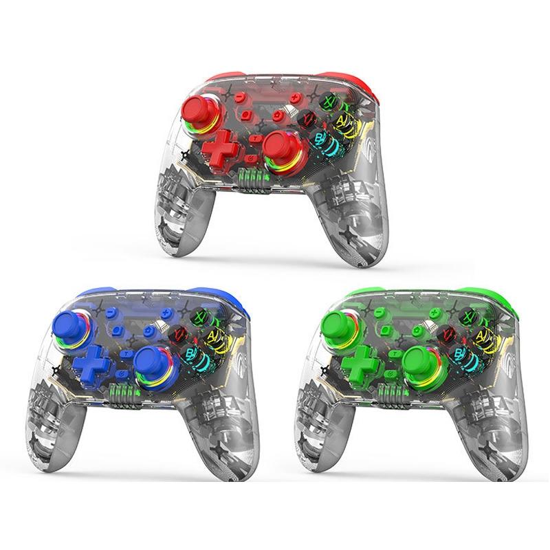 Wireless Dual Vibration Gamepad for Ps3 / Ps4 with Rgb Lights - Green