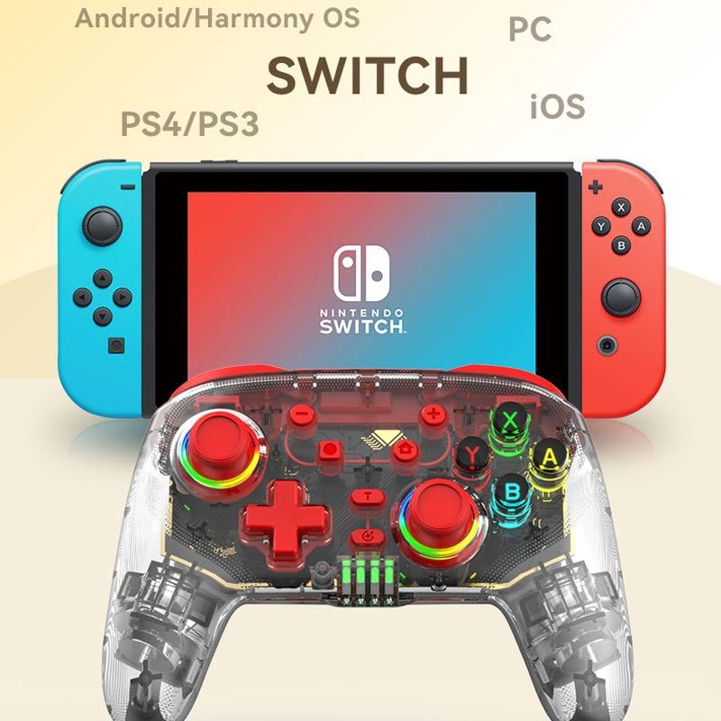 Wireless Dual Vibration Gamepad for Ps3 / Ps4 with Rgb Lights - Green