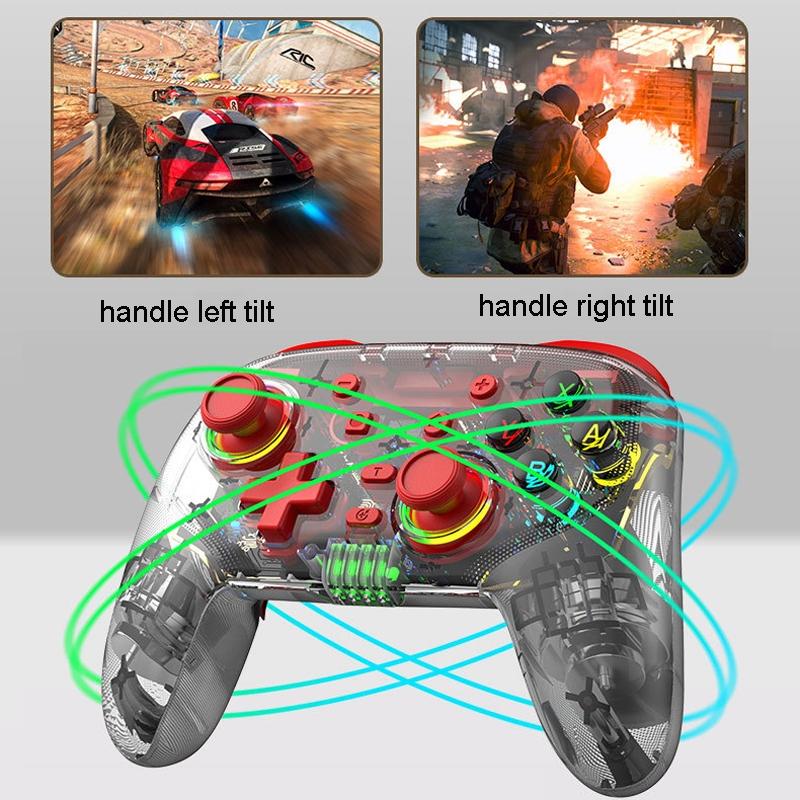 Wireless Dual Vibration Gamepad for Ps3 / Ps4 with Rgb Lights - Green