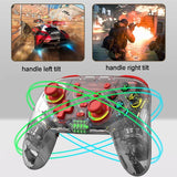 Wireless Dual Vibration Gamepad for Ps3 / Ps4 with Rgb Lights - Green - Close-Up Angle