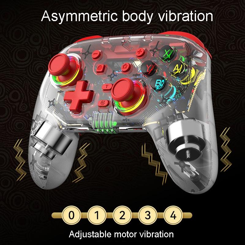 Wireless Dual Vibration Gamepad for Ps3 / Ps4 with Rgb Lights - Green