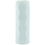 Wave Drop-proof Imitation Porcelain Vase - Simple Home Decor - White - Side View