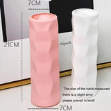 Wave Drop-proof Imitation Porcelain Vase - Simple Home Decor - White - Top-Down View