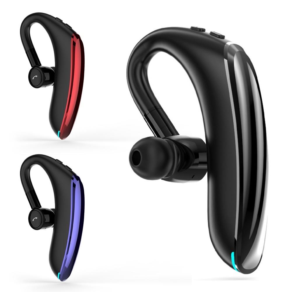 180 Degree Rotating Wireless Bluetooth Car Handsfree Earphones - Red