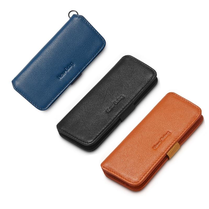 Leather Key Case With Pull Out Coin Purse Compact Key Storage For Men And Women - Orange