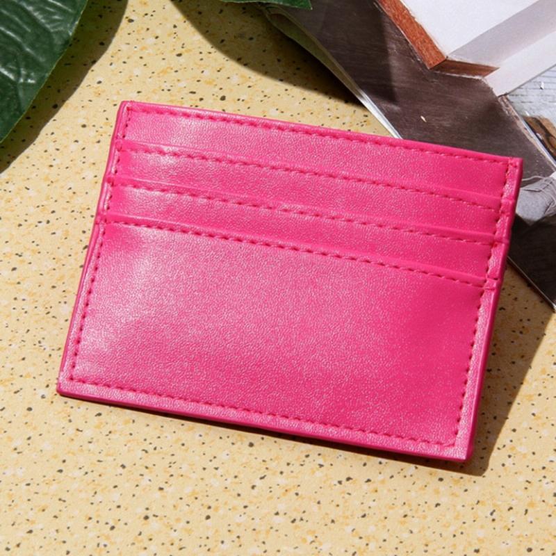 Multi Card Holder For Men Driver License Bank Cards - Rose Red