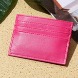 Multi Card Holder For Men Driver License Bank Cards - Rose Red - Low Angle