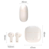 Wireless Bluetooth Earphones with Hd Noise Reduction for Gaming and Sports - Skin Colour - Side View