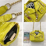 Stylish Pu Leather Shoulder Bag For Women - Black - 45-Degree Angle