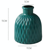 Versatile Drop-resistant Potted Plant Vase for Wet and Dry - Sea Blue - Side View
