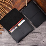 Retro Passport Wallet For Travel Crazy Horse Skin - Ink Green
