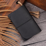 Retro Passport Wallet For Travel Crazy Horse Skin - Ink Green