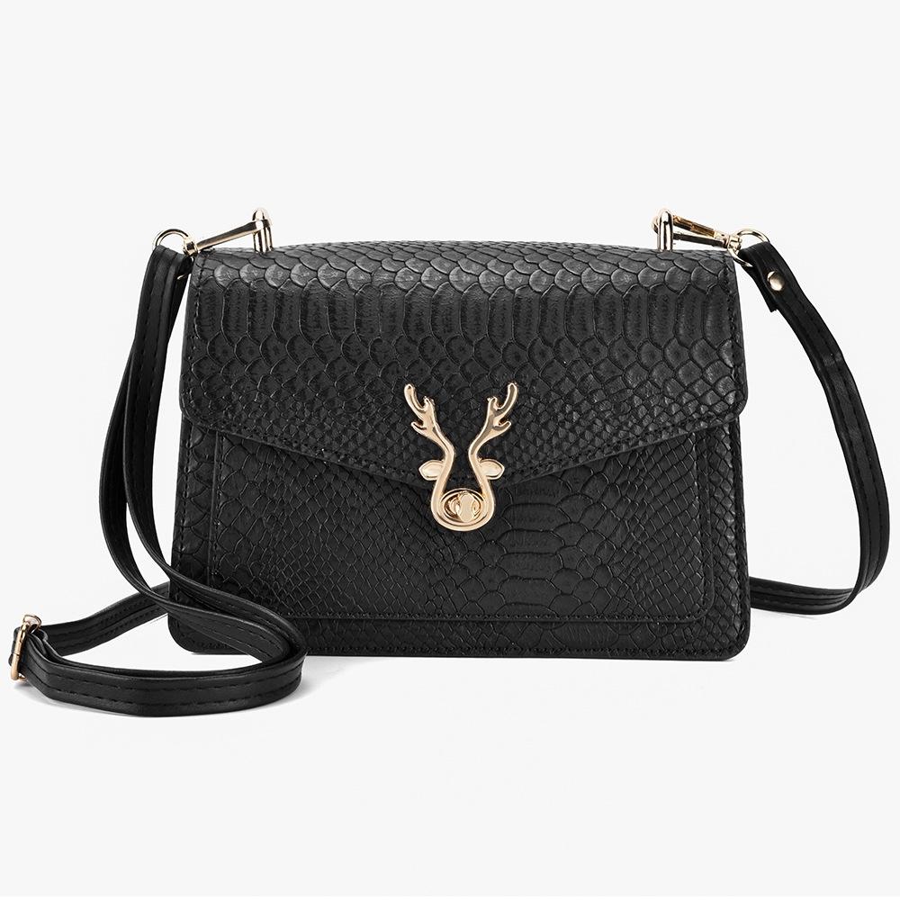 Stylish Crocodile Leather Crossbody Phone Bag - Orange