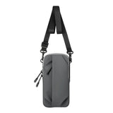 Multi Function Crossbody Bag For Outdoor Sports Fits Mobile Phones Men And Women - Black - Front View
