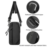 Multi Function Crossbody Bag For Outdoor Sports Fits Mobile Phones Men And Women - Black - Extra Image