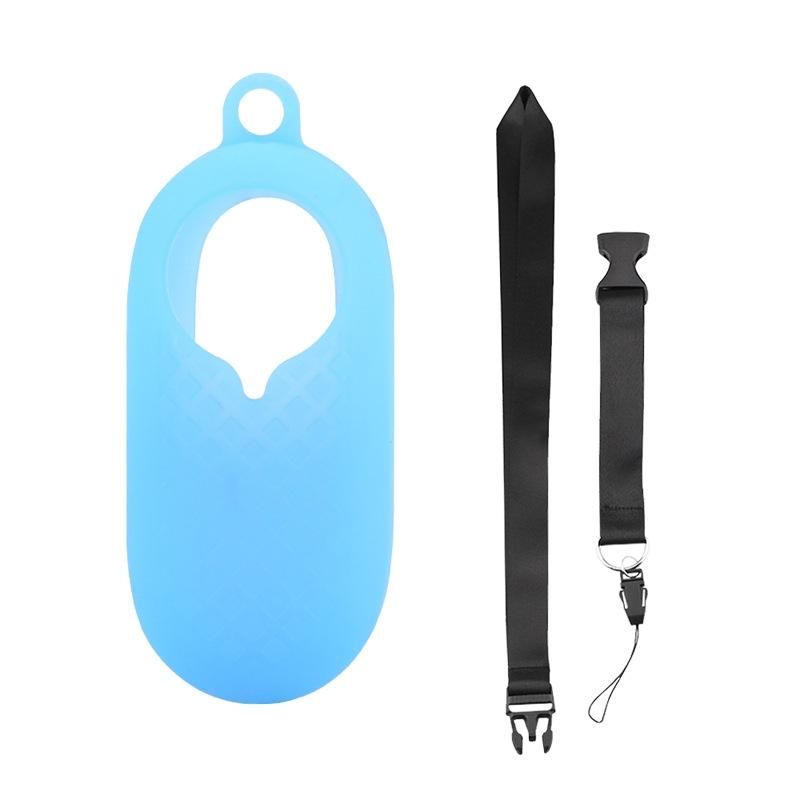Silicone Camera Case Set with Lanyard for Insta360 Go2 - Blue