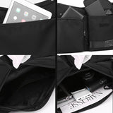 Crossbody Shoulder Bag For Casual Men Outdoor Functionality - Dark Blue - Low Angle